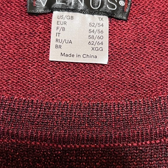 Venus plus size metallic thread sweater - Picture 3 of 4